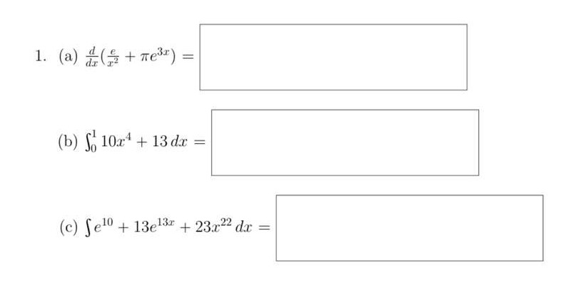 + 13 d. = (c) fell + 13e137 + 23x" dx =