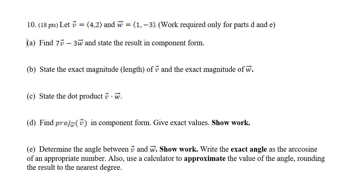 3). (Work required only for parts d and e) la) Find 7