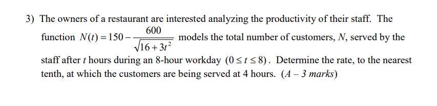 I E 8) . Determine the rate, to the nearest models the