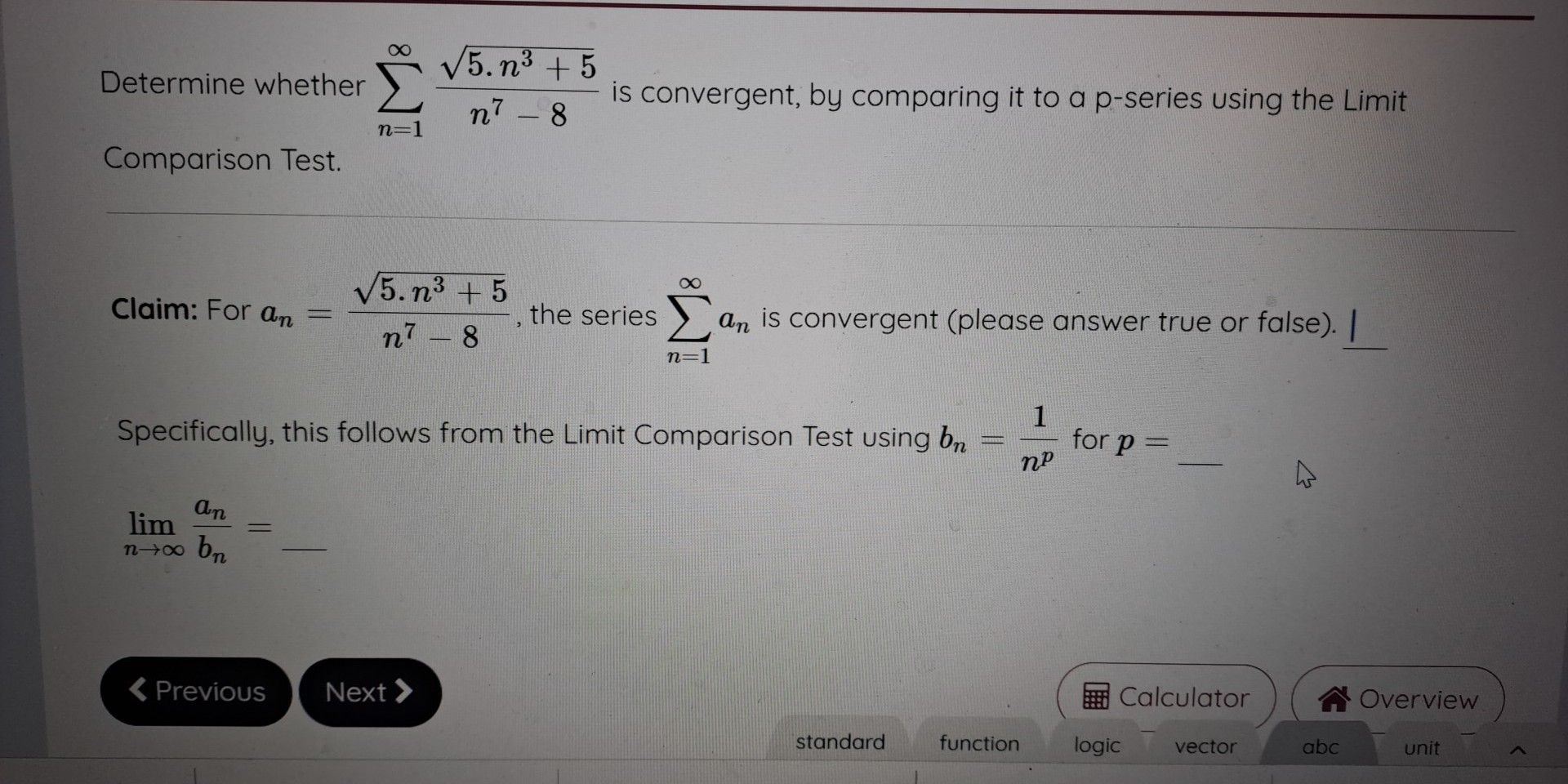 OO 5. n3 + 5 Determine whether n7 - 8 is