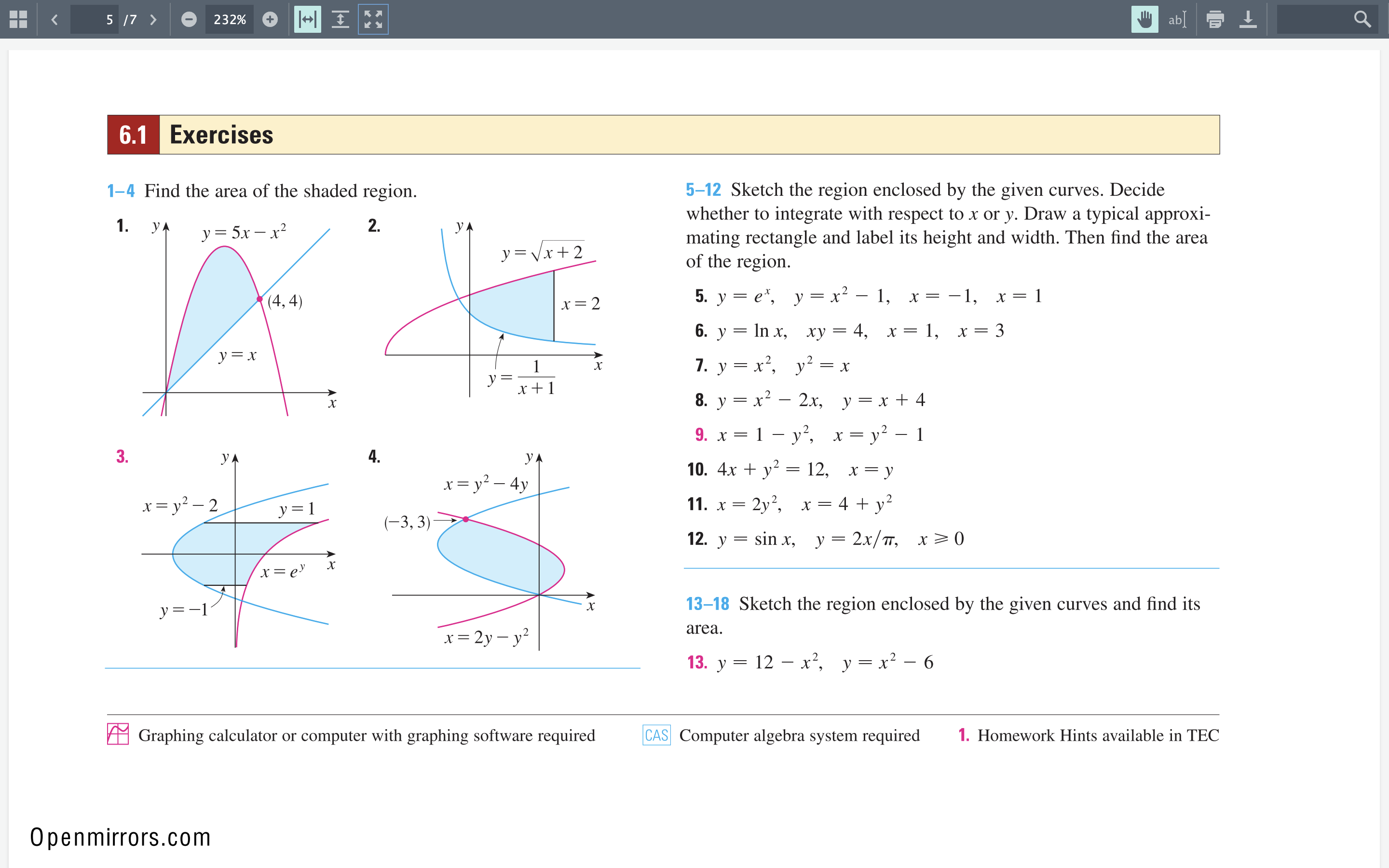 ] dx O y = In(x) Area = S [# - In(x)