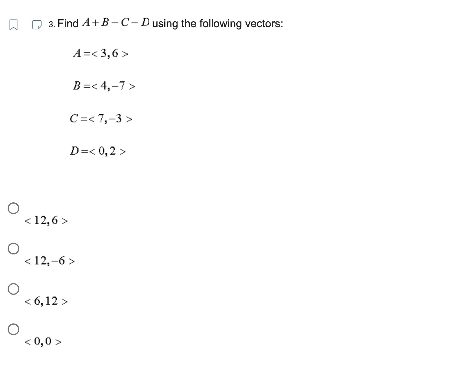 A= B = C= D = O O O O