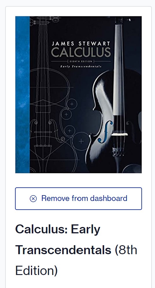  JAMES STEWART CALCULUS FIGHER FOITION + x Remove from dashboard Calculus: