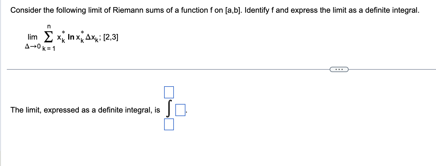 net area, approximated using the right Riemann sum, is Consider the following