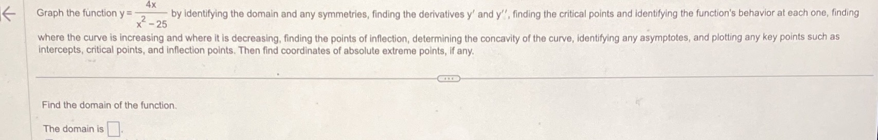 domain and any symmetries, finding the derivatives y' and y', finding the