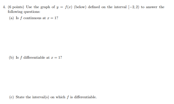 a = 1? (b) Is f differentiable at r = 1? (c)