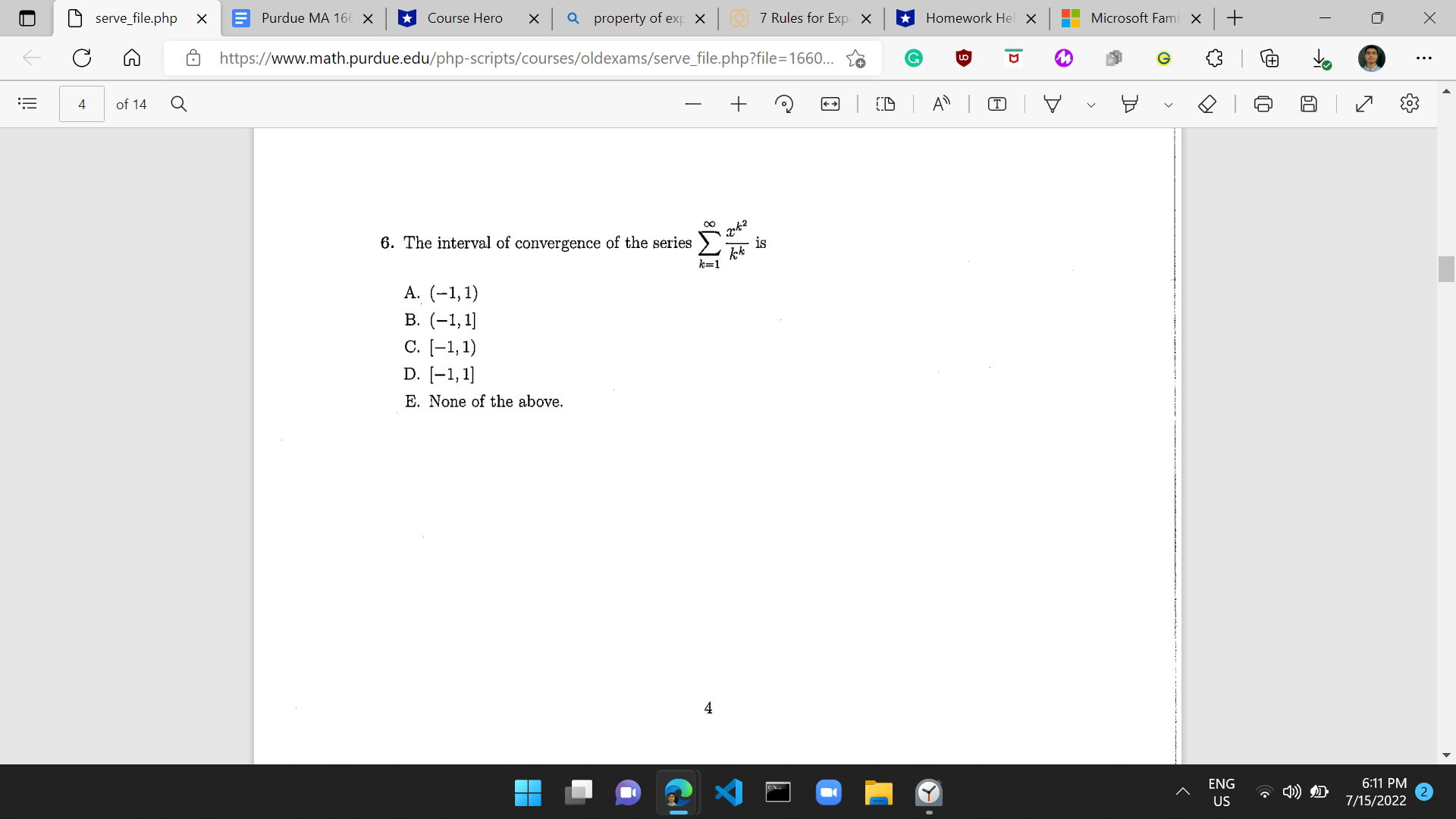 X Q property of exp X ( 7 Rules for Exp X