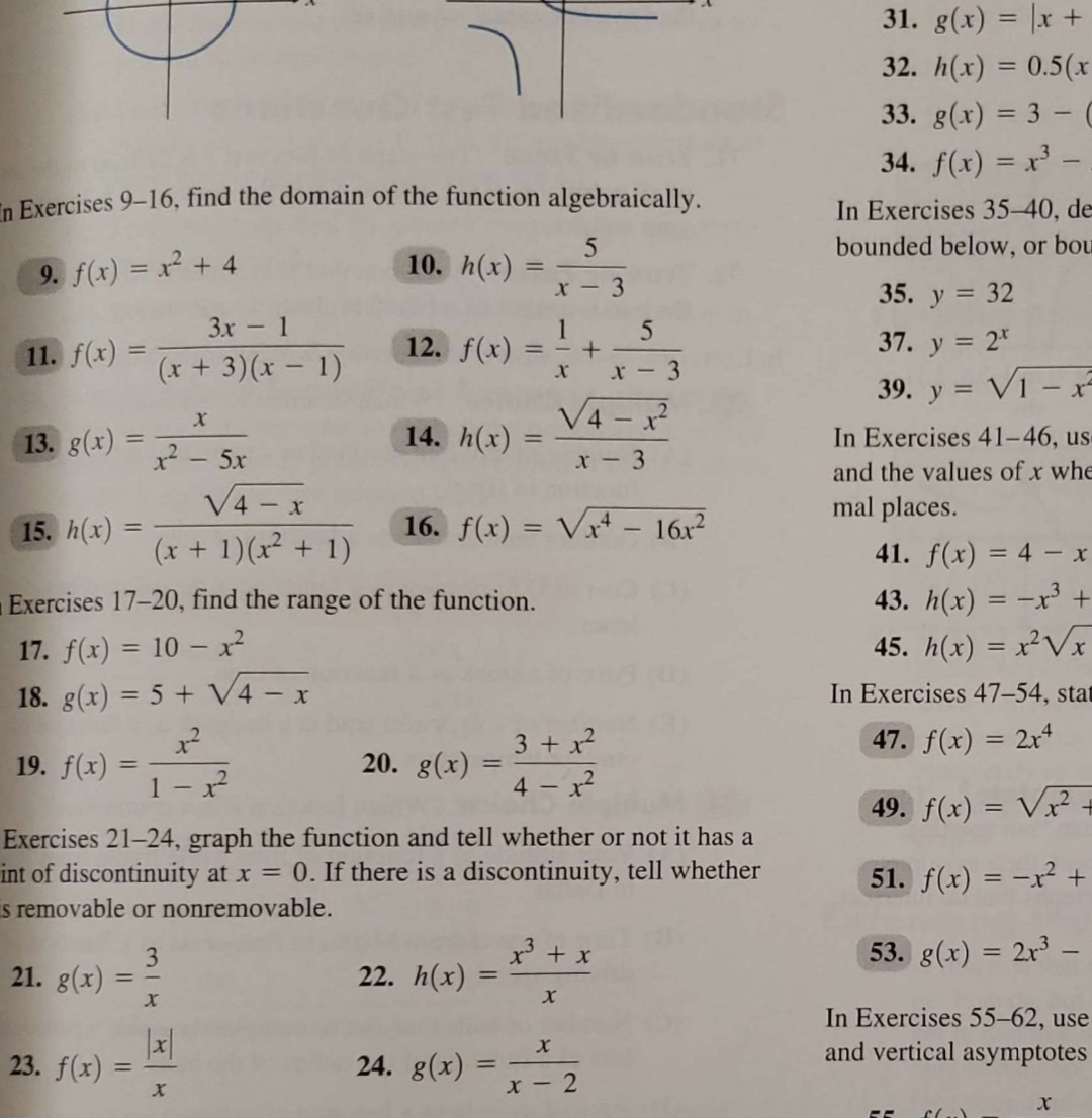 9-23 ODD numbers only with correct work! 31. g(x) = x+
