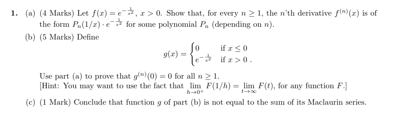 f(x) = e-2, x > 0. Show that, for every n 2