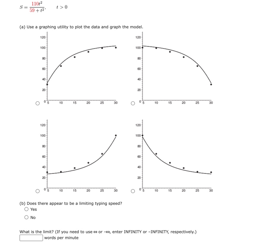 1101a S=5Q+tr (3) Use :3 granhing utility to plot the data