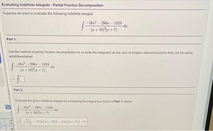 evaluate the following indefinite integral 161 - 2963 - 1324 (z +