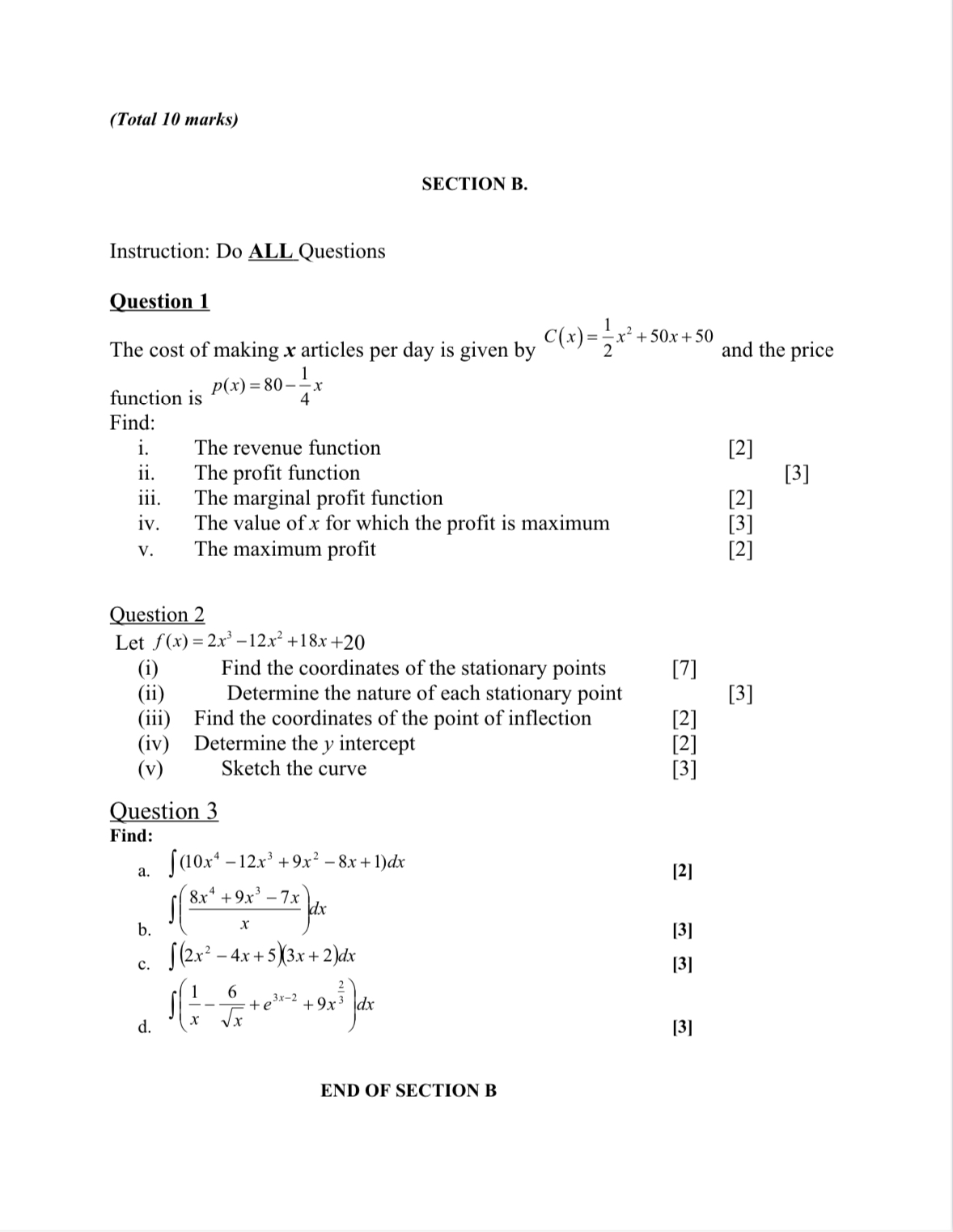 _ 1 2 The cost of making at articles per day is