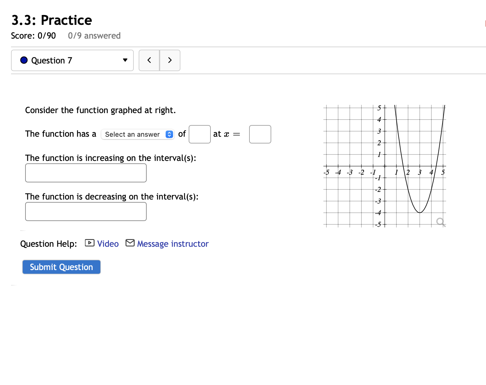3.3: Practice Score: 0/90 01') answered 0 Question 7 v Consider