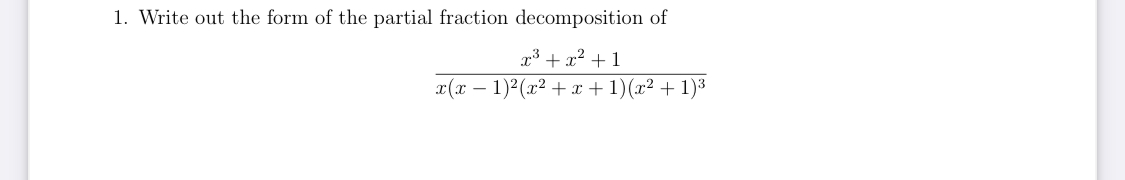 x + 1)(x2 + 1)3\fMake a substitution to to express the integral