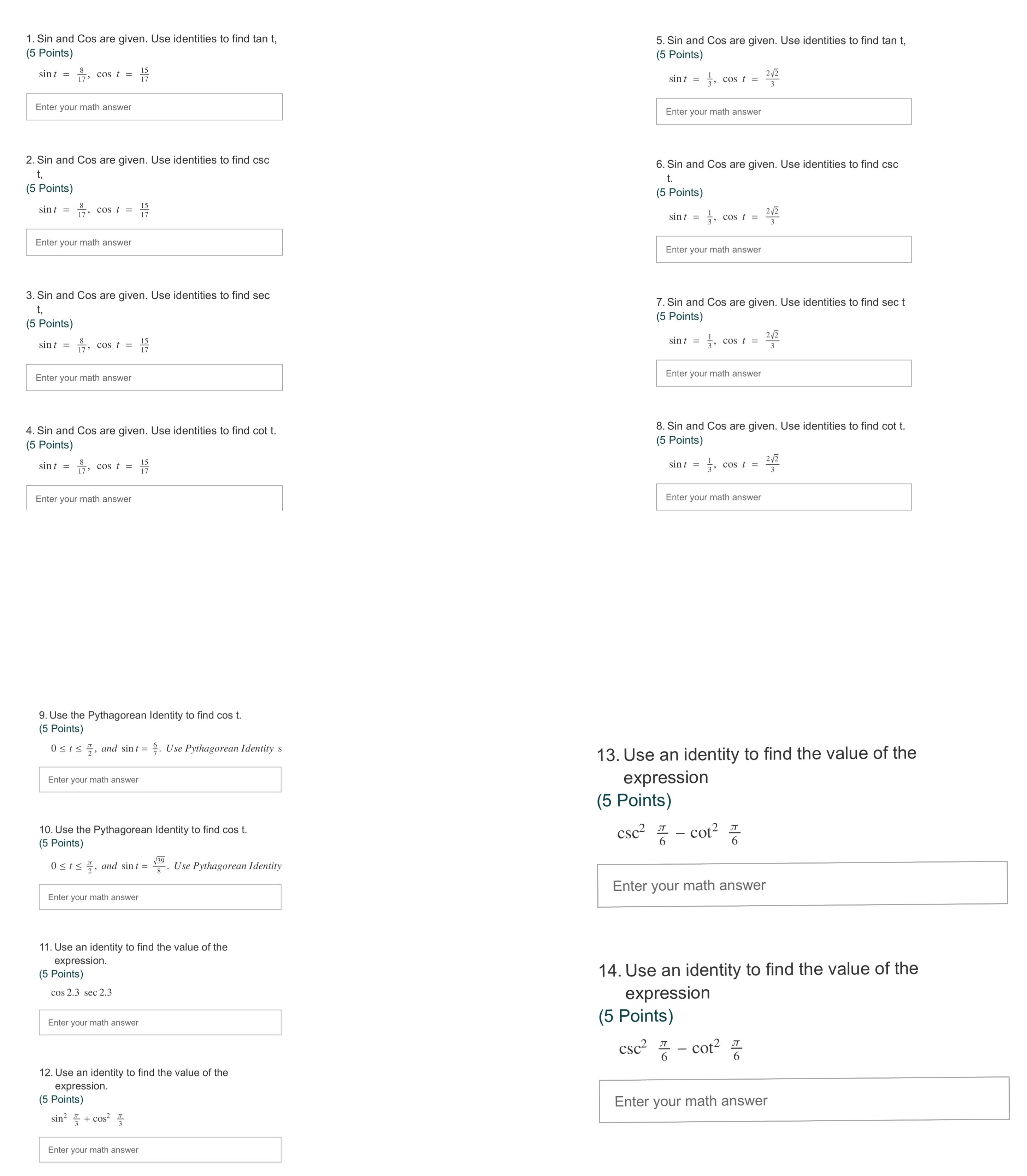 nd tan t, (5 Points) .- _i ._g sinte 17' C0517 17