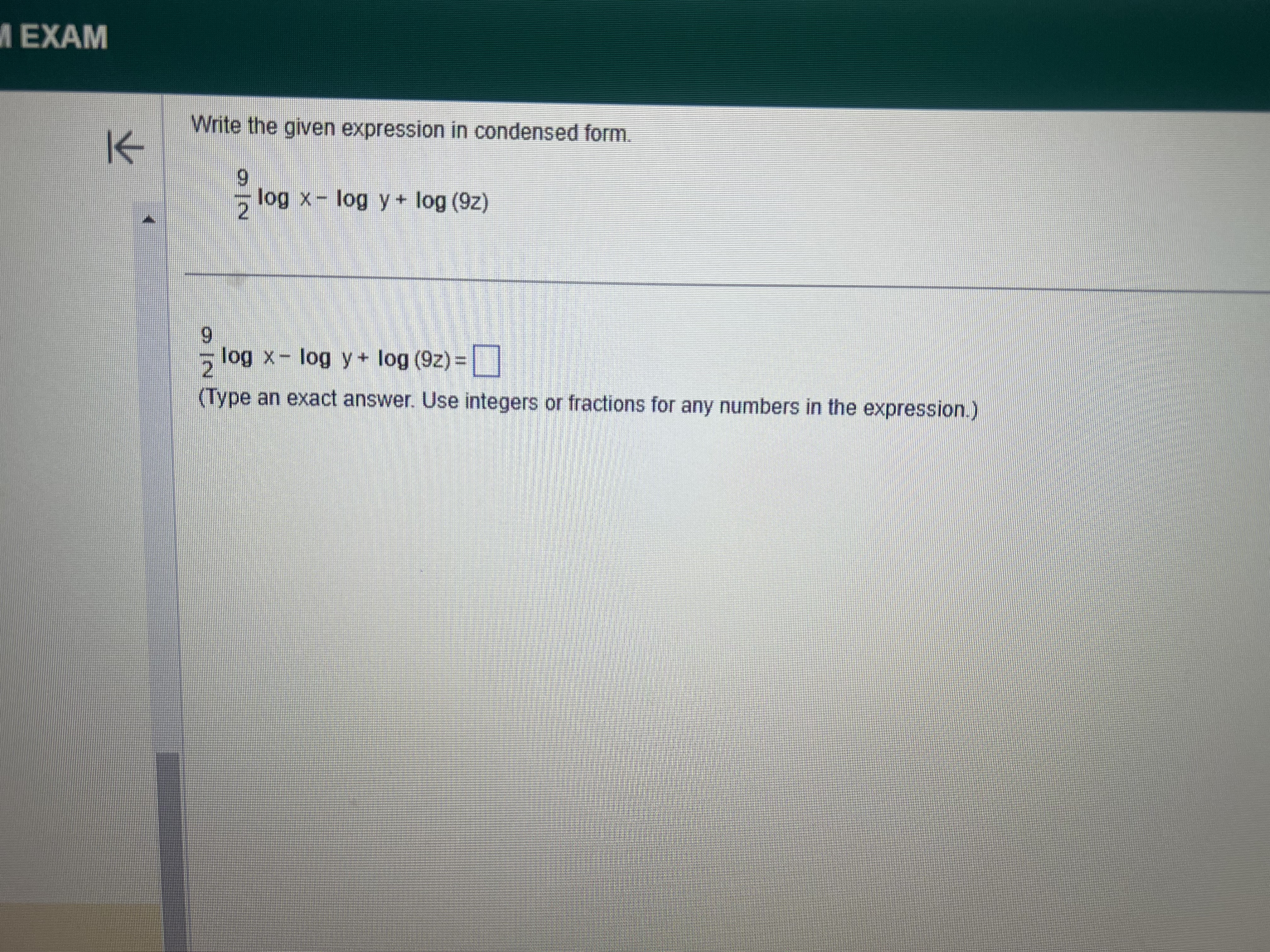 function is y = Simplify your answer. Use integers or fractions for