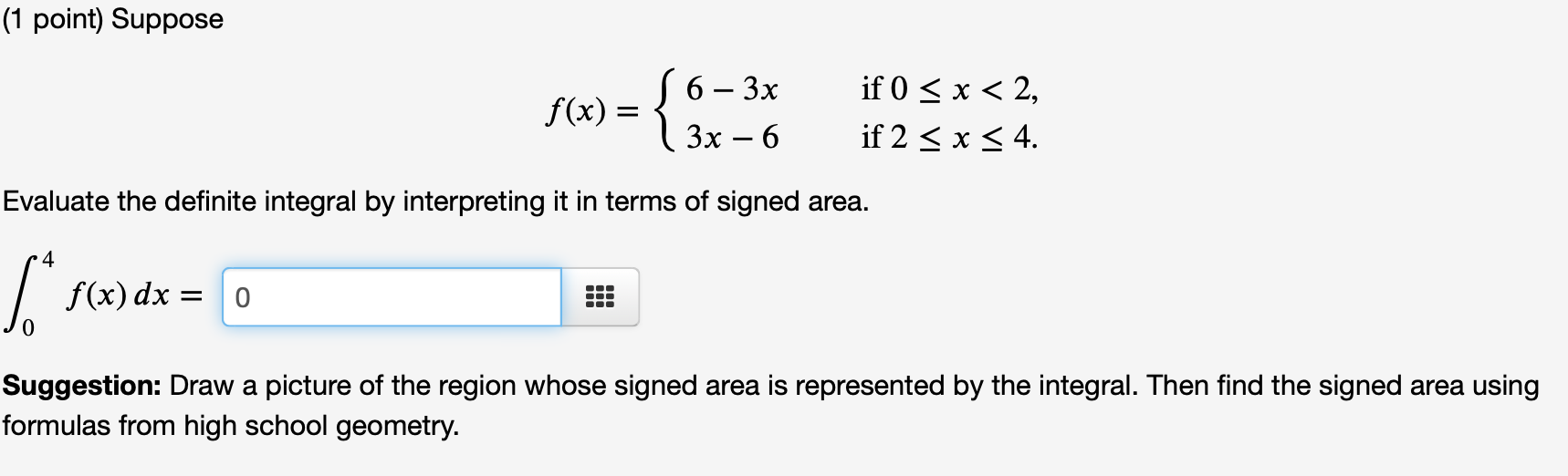 if 2 S x 4. Evaluate the definite integral by interpreting it