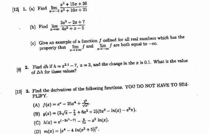 12+ 10x+21 313 - 2x +7 (b) Find lim 413 + x-5