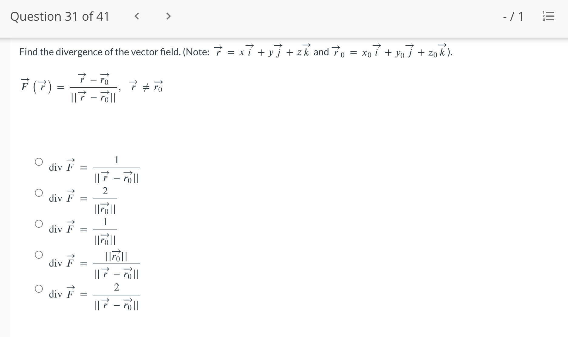 point (2, 3, - 1). The flux of a vector field G