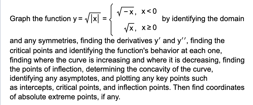 at each one, finding where the curve is increasing and where it