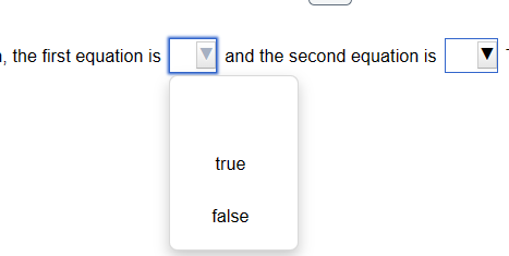 the given values are substituted into each equation, the rst equation is