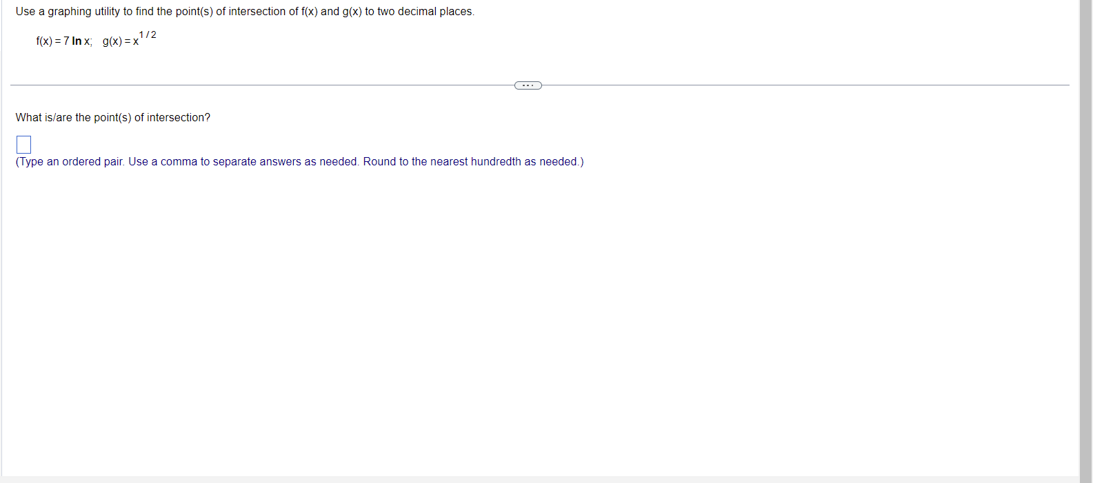 f(x) and g(x) to two decimal places. [Note that there are three
