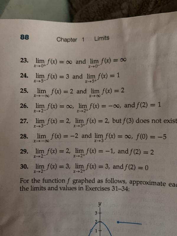  88 Chapter 1 Limits 23. lim f(x) = co and lim