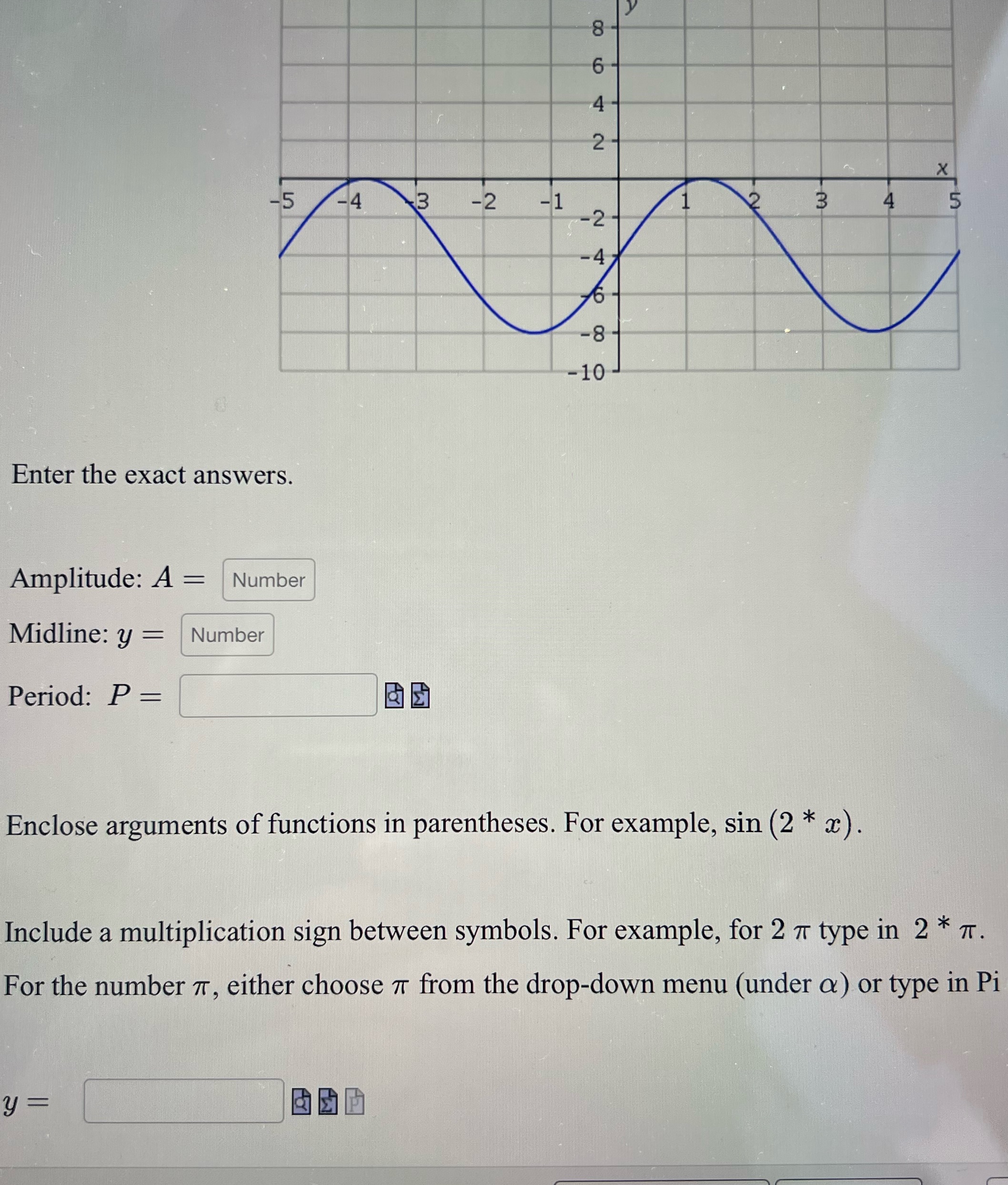 2 w - - 2 4 -4 6 . -8 -10 Enter