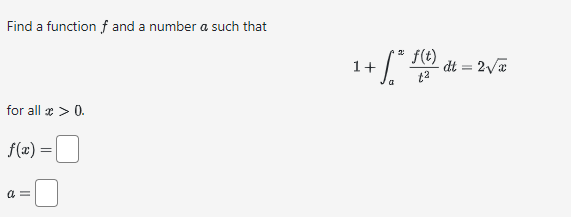 = and f(5) = 3. f(x) =Use the Fundamental Theorem of Calculus