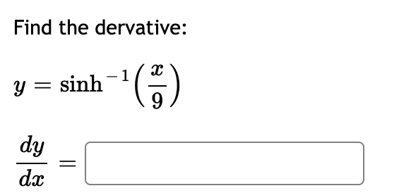 = sinh x O arcsinh(y) = Ox = sinh(y) Part 2 of