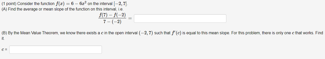 know there exists at least one c in the open interval (4,