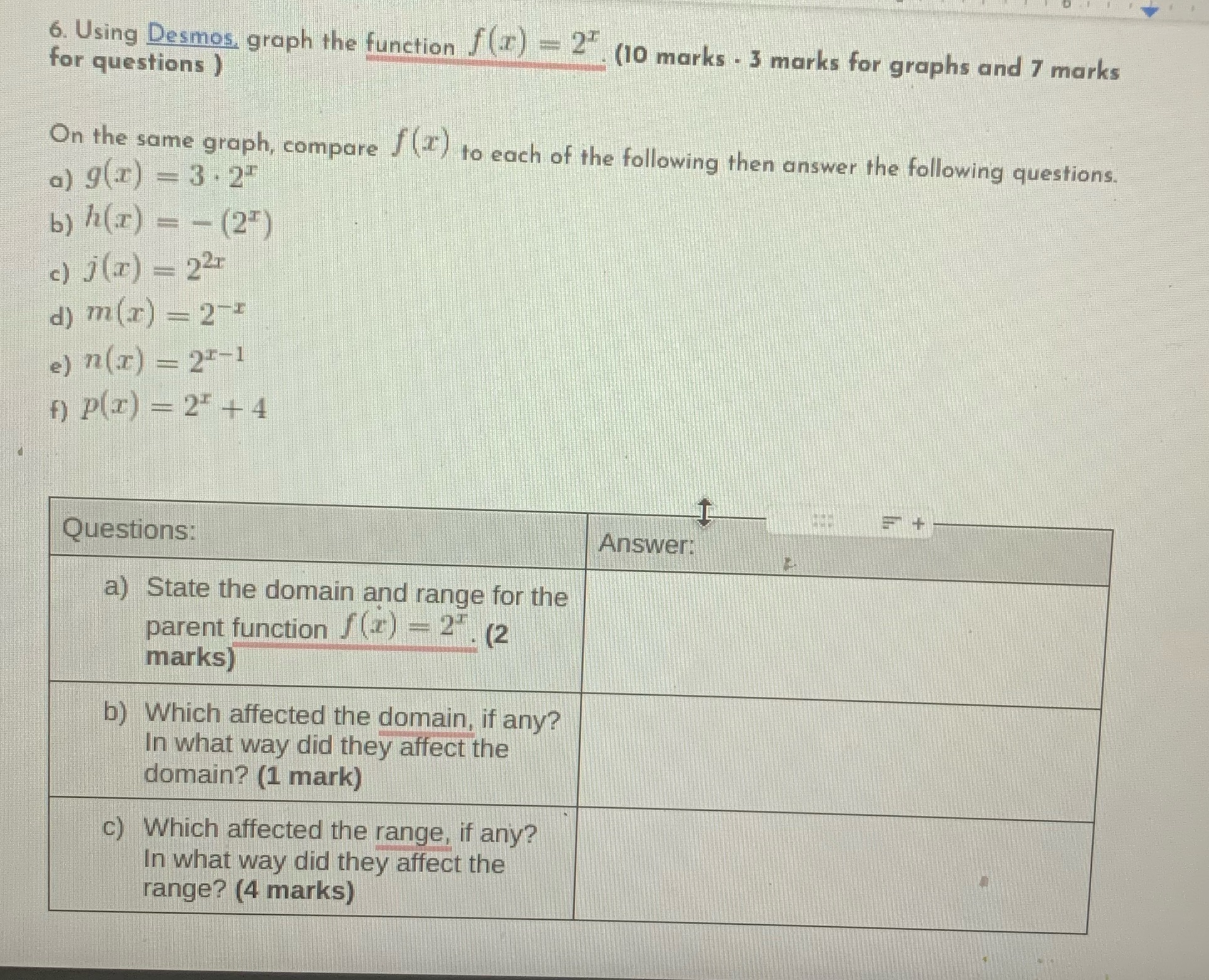 - 2" (10 marks - 3 marks for graphs and 7 marks