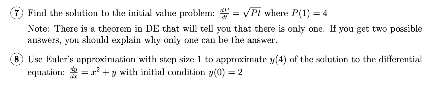 Find the solution to the initial value problem: % = \\/