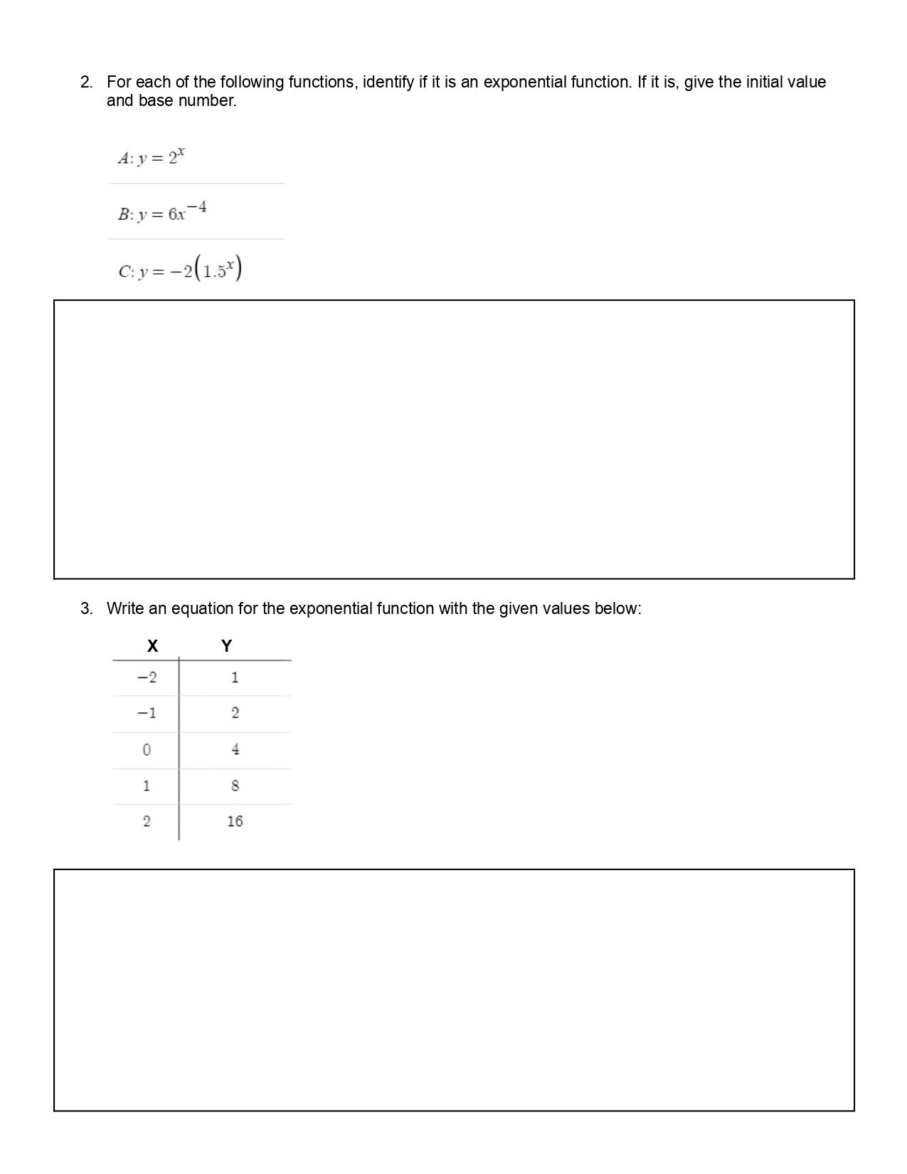 log functions. The purpose of this assignment is to familiarize with recognizing
