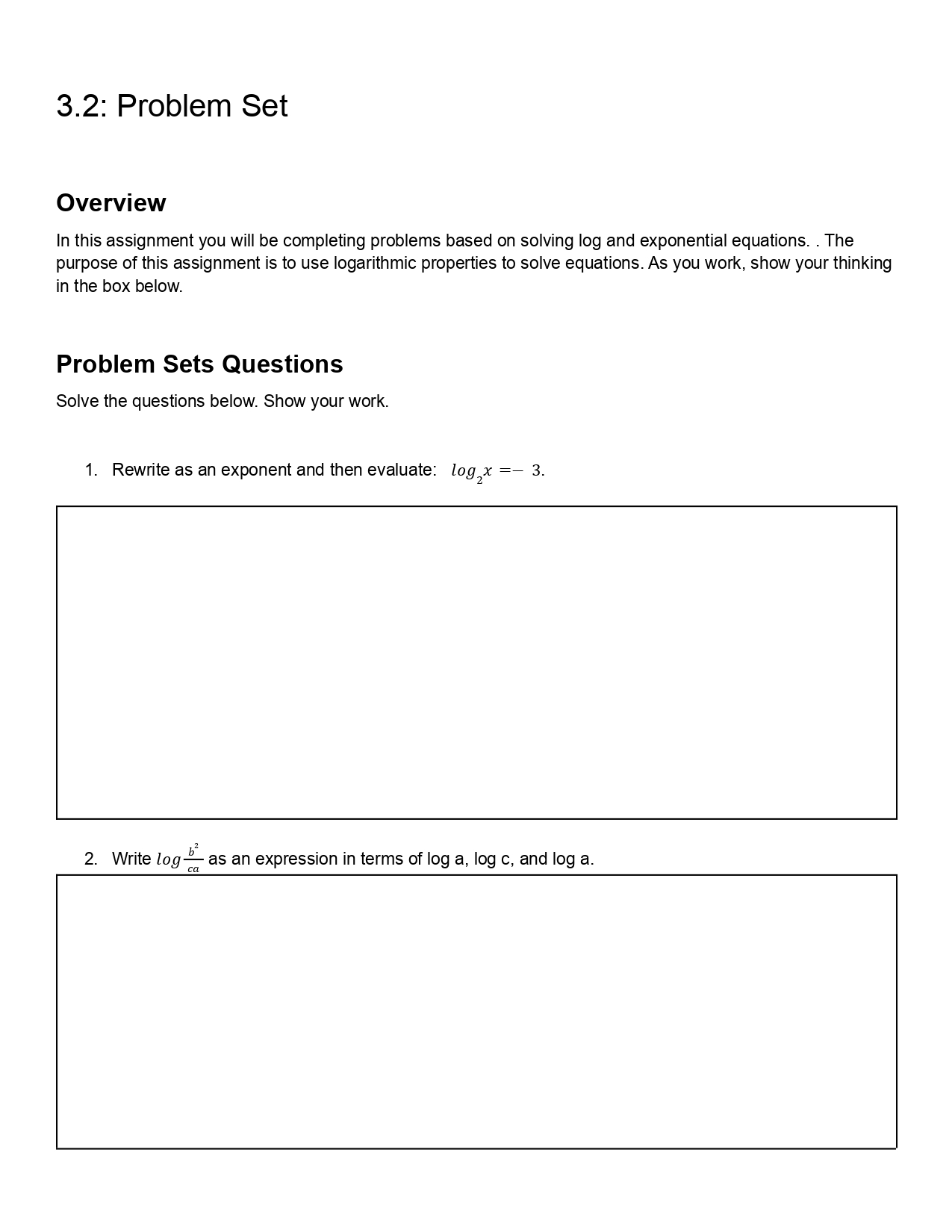  Answer all parts please no work needs to be shownPart 3.2