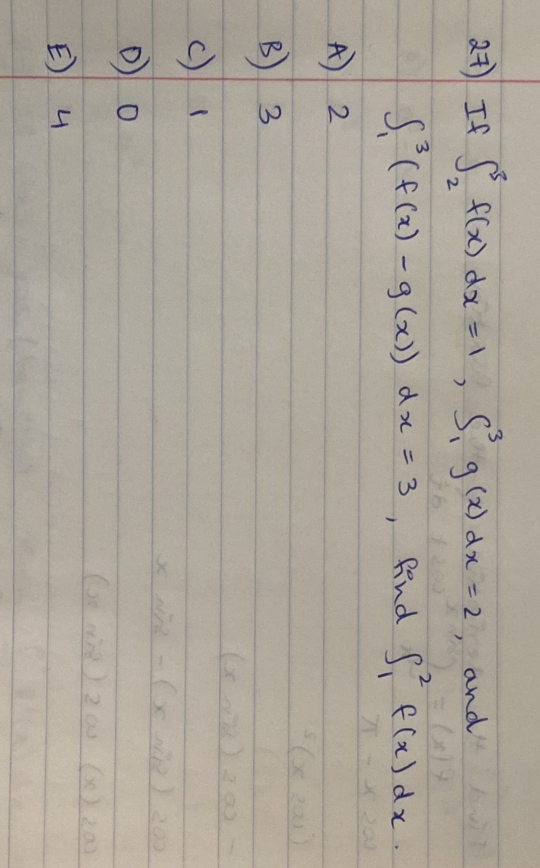 which is the right option? f(x ) do = 1, gg(