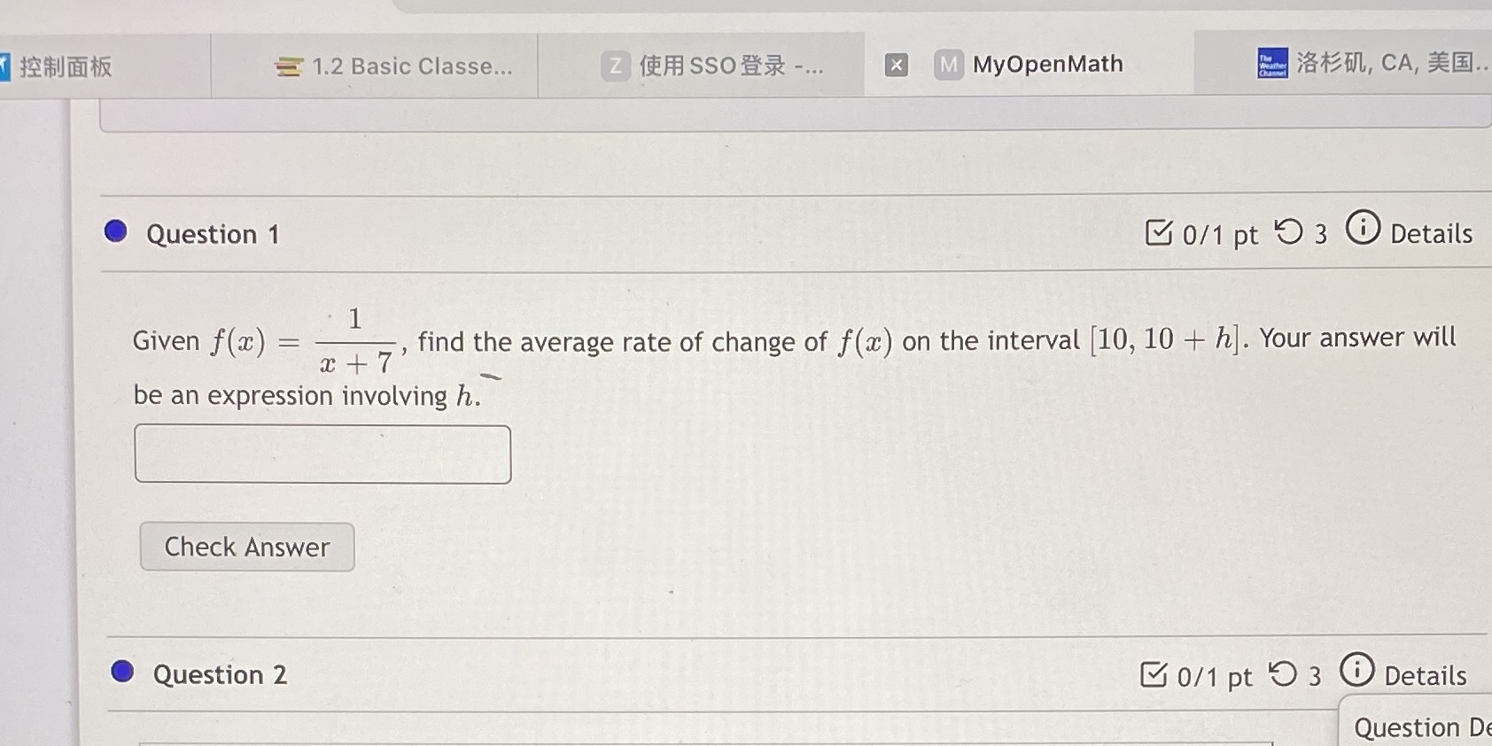 SPRAWL, CA, B.. Question 1 0/1 pt 9 3 Details Given f(a)