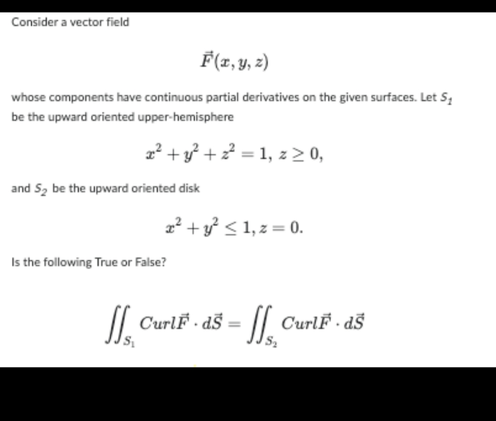 solve this question Consider a vector field 15139\": z) whose components