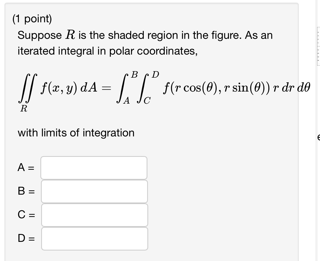 Can someone solve this problem? (1 point) Suppose R is the