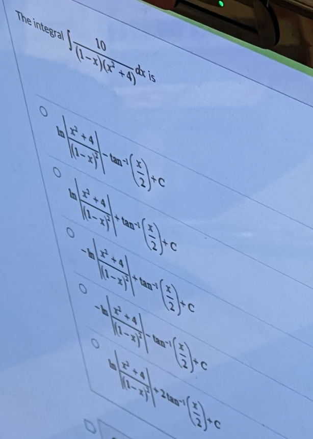  How do I solve for this question? The integral- 10 -