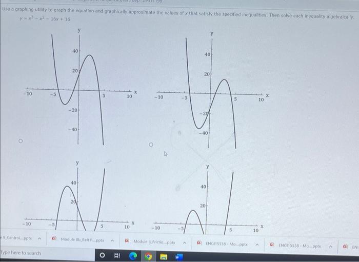  Use a graphing utility to graph the equation and graphically approximate