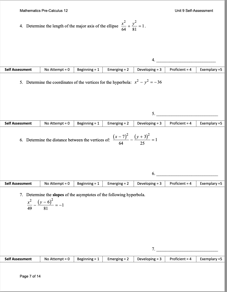 Attempt = 0 Beginning = 1 Emerging = 2 Developing = 3