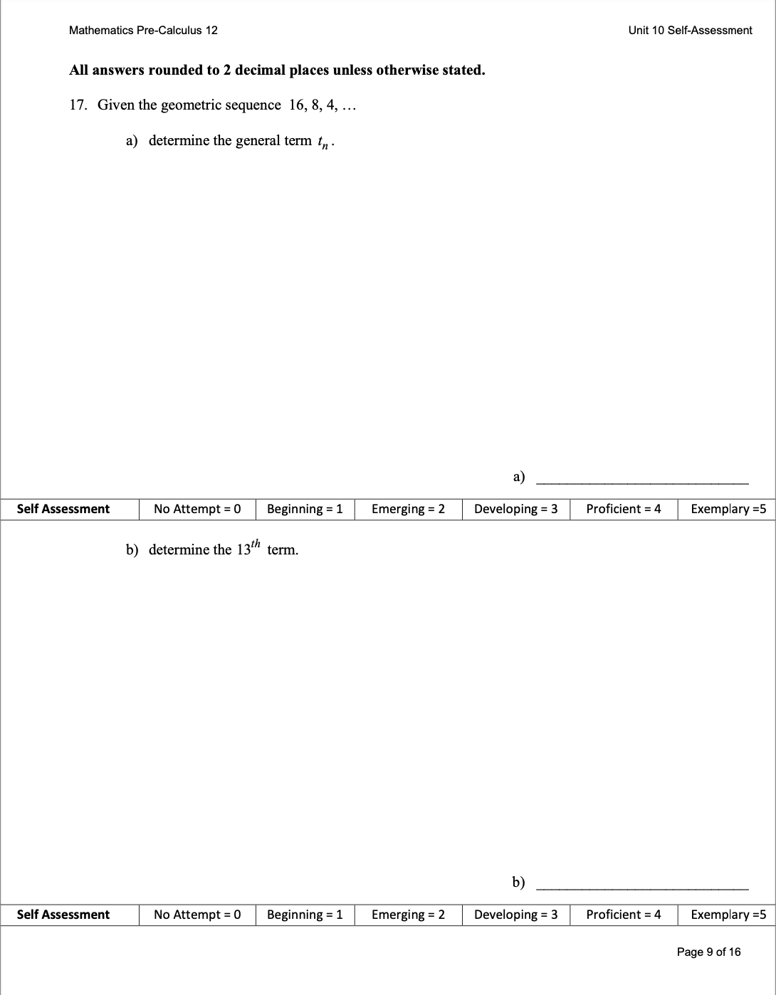+ 3)2 = 1 64 25 Self Assessment No Attempt = 0