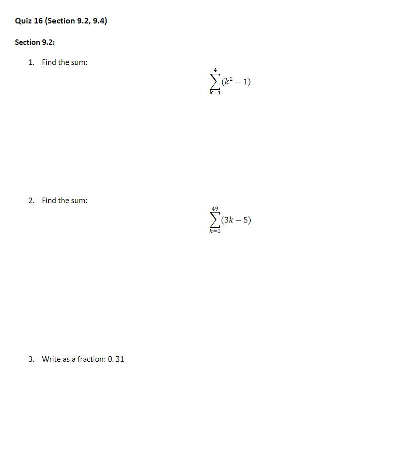 = (1)ngn-1 4n+1 ,n 20. a) Write out the first five terms