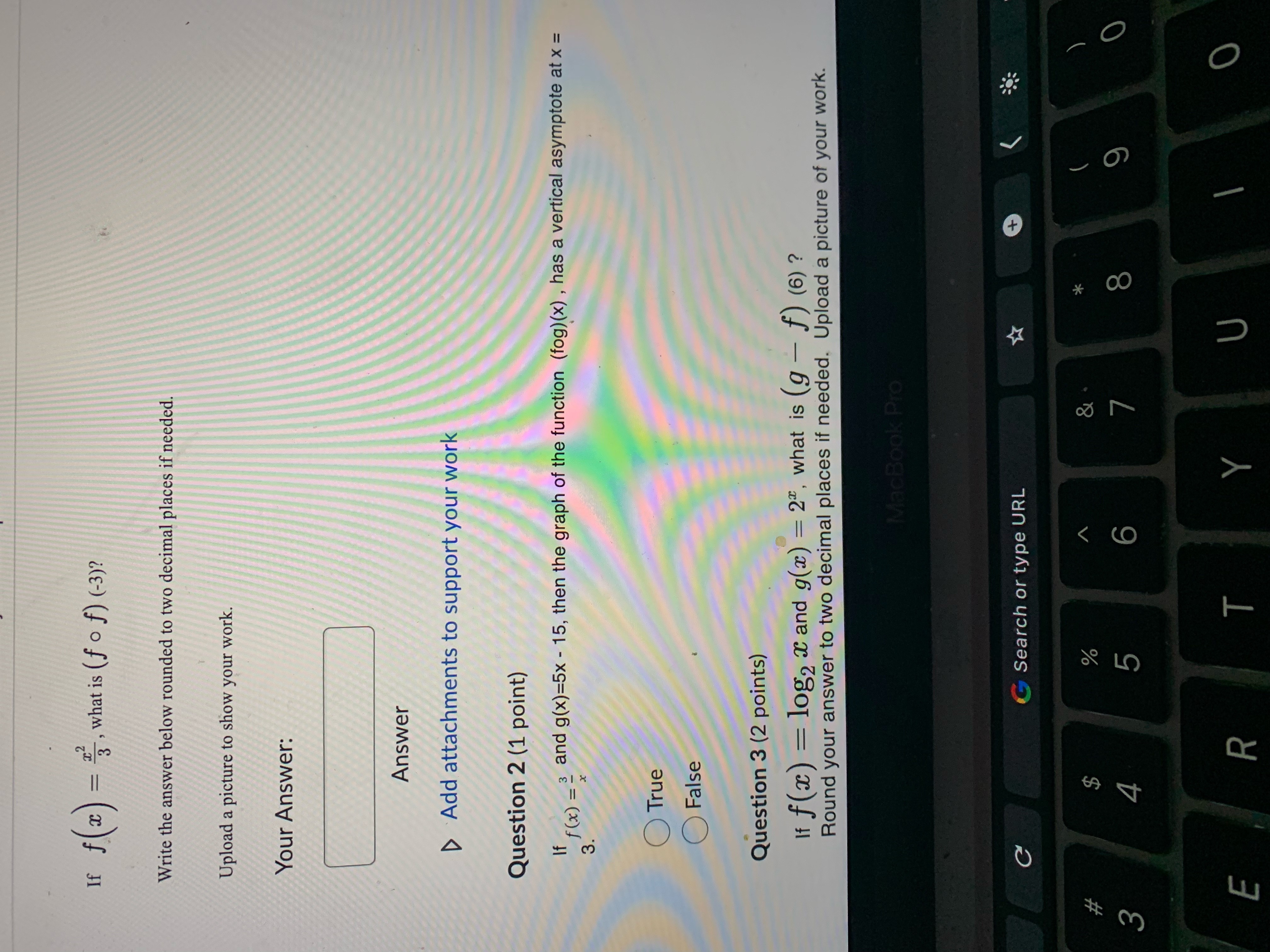  If f ( 2) = 3, what is ( fo f)