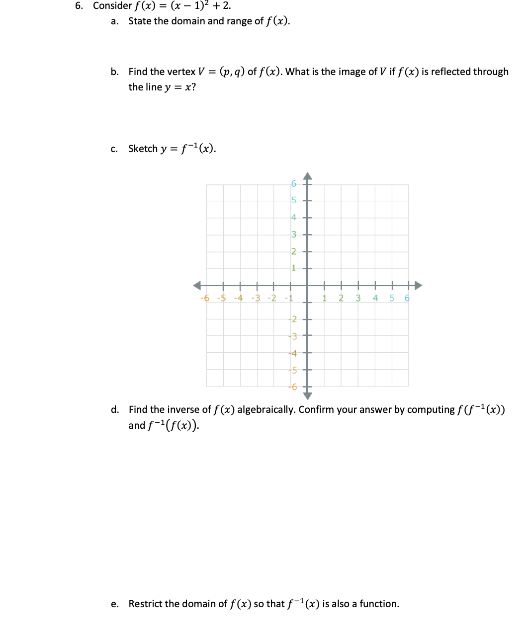 domain and range of at). b. Find the vertex V = (p,