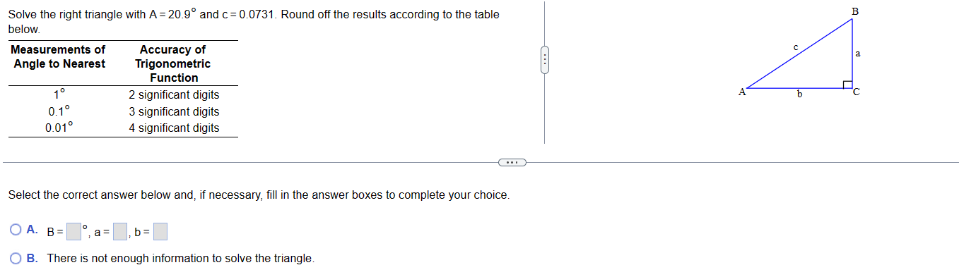 Measurements of Accuracy of Angle to Nearest Trigonometric cos 0 = 0.6987