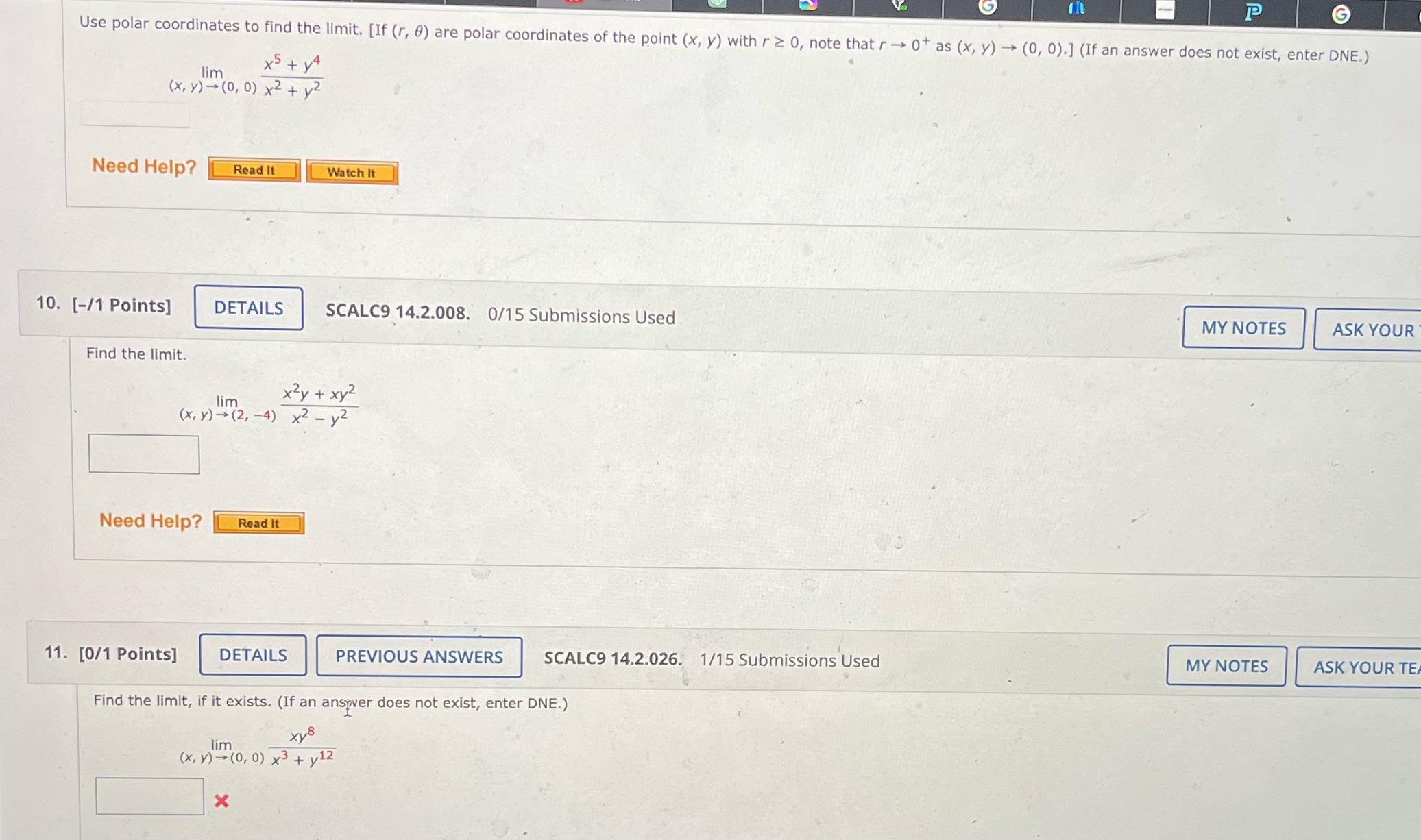 Need help with these! P G Use polar coordinates to find