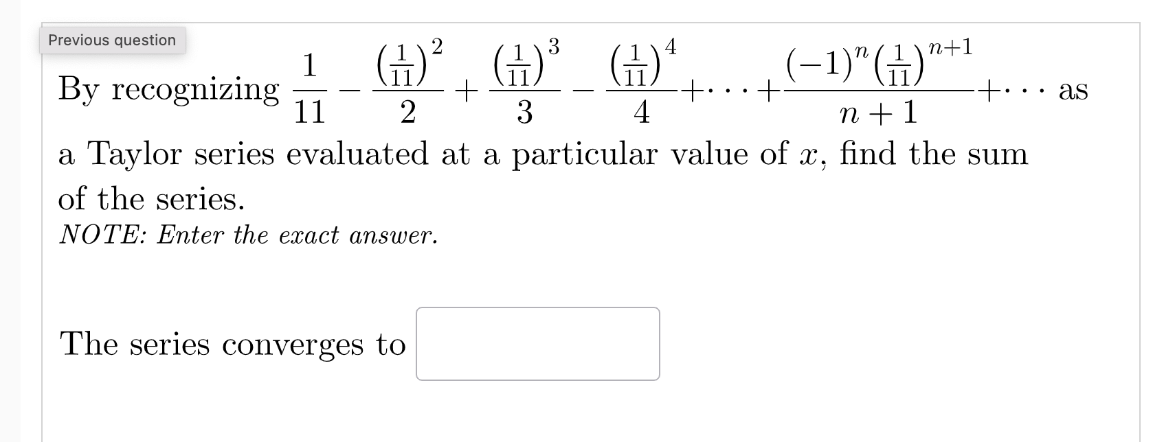 decimal places. The series converges to36 1296 By recognizing the series 1