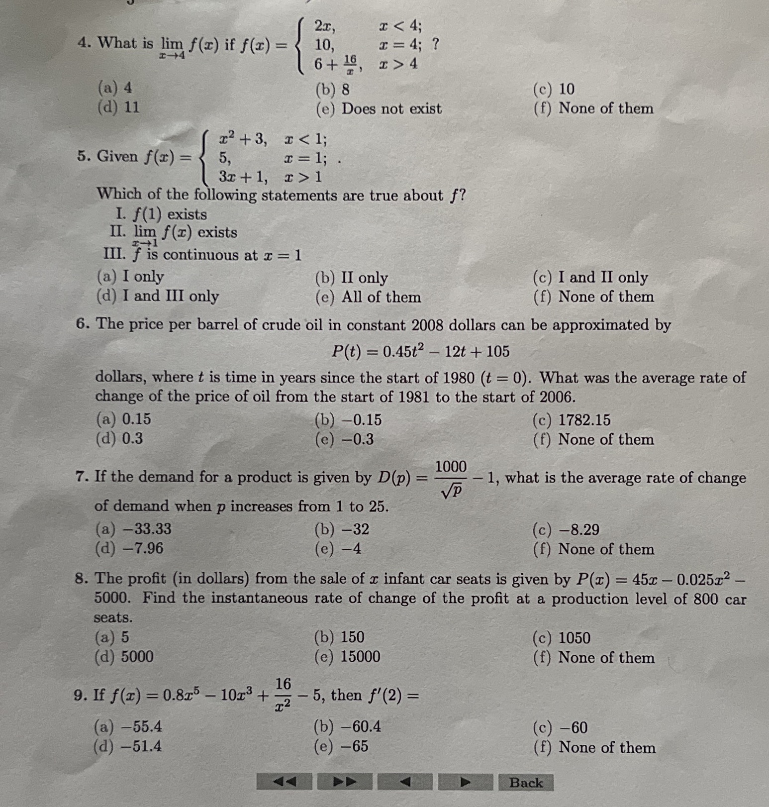 4 (b) 8 (c) 10 (d) 11 (e) Does not exist f)